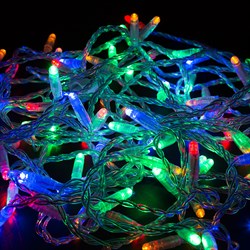 NEON-NIGHT Гирлянда Нить 10м, постоянное свечение, прозрачный ПВХ, 230В, цвет: Мультиколор 305-189 - фото 90582