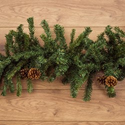 NEON-NIGHT Еловый шлейф 2,7 м с шишками, объем 36 см 307-221 - фото 90599