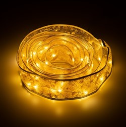 ЭРА Светодиодная новогодняя гирлянда ЭРА ENIN-30W нить Лента декоративная теплый свет 3 м 30 microled IP20 Б0060422 - фото 90638