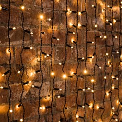 NEON-NIGHT Гирлянда "Светодиодный Дождь" 2х3м, постоянное свечение, черный провод, 230 В, диоды ТЕПЛЫЙ БЕЛЫЙ, 760 LED 235-146 - фото 90647