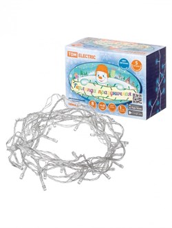 TDM Гирлянда светодиодная СГ50Г5, голубая, 5м, 8 режимов, 250 В, SQ0361-0034 - фото 90706