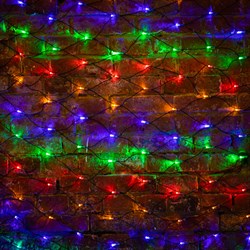NEON-NIGHT Гирлянда "Сеть" 2х1,5м, черный ПВХ, 240 LED Мультиколор 215-029 - фото 90710