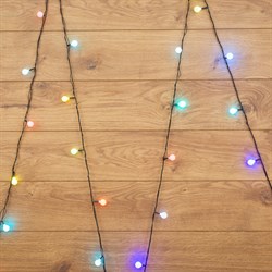 NEON-NIGHT Гирлянда "Шарики" Ø18мм 5м, темно-зеленый ПВХ, 30 диодов, цвет RGB 303-549 - фото 90782