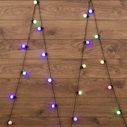 NEON-NIGHT Гирлянда "Шарики" Ø30мм 5м, темно-зеленый ПВХ 25 диодов, цвет RGB 303-569 - фото 90794