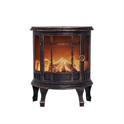 NEON-NIGHT Светодиодный камин «Винтаж мини» с эффектом живого огня 24.8х12.7х30 см, батарейки 3хС (не в комплекте), с USB, бронзовый 511-023 - фото 90849