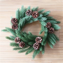 NEON-NIGHT Еловый венок с шишками Ø 45см, Литой 307-144 - фото 90942