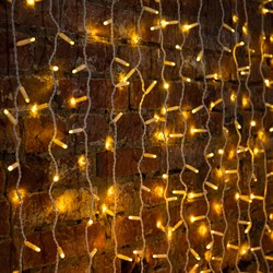 NEON-NIGHT Гирлянда "Светодиодный Дождь" 2х1,5м, постоянное свечение, белый провод, 230 В, диоды ТЕПЛЫЙ БЕЛЫЙ, 360 LED 235-116 - фото 90989