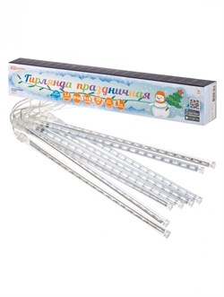 TDM Гирлянда "Сосульки", падающий голубой свет, 30 см, 8 шт в комплекте, 3,8 м, SQ0361-0027 - фото 91017