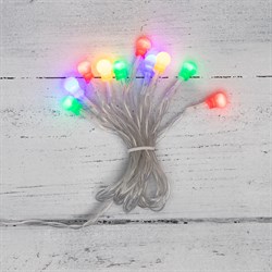 NEON-NIGHT Гирлянда светодиодная «Шарики» 1.5 м, 10 LED, прозрачный ПВХ, цвет свечения мультиколор, 2 х АА (батарейки не в комплекте) 303-092 - фото 91068