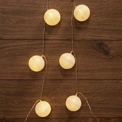 NEON-NIGHT Тайские фонарики «Пломбир» 1.5 м, 10 LED, прозрачный ПВХ, цвет свечения теплый белый, 2 х АА (батарейки не в комплекте) 303-077 - фото 91156