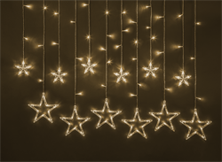 Navigator Гирлянда 93 679 NGF-D025-02 (бахрома звезды WW 138 2.5*1м IP20 TR) 93679 - фото 91208