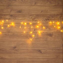 NEON-NIGHT Гирлянда Айсикл (бахрома) светодиодная, 1,8 х 0,5 м, прозрачный провод, 230 В, диоды ТЕПЛЫЙ БЕЛЫЙ 255-016 - фото 91367