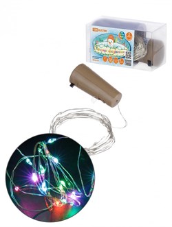 TDM Гирлянда-пробка для бутылки "Роса20" 20LED, 2м, RGB, 3хAG13/LR44 SQ0361-0100 - фото 91380