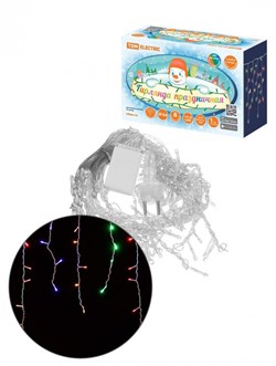 TDM Гирлянда светодиодная "Бахрома" 2,5х0,6 м, 120LED, многоцветн., 8 режимов, 250 В, IP44 SQ0361-0098 - фото 91386