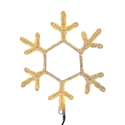 NEON-NIGHT Фигура "Снежинка" цвет ТЕПЛЫЙ БЕЛЫЙ, размер 45*38 см 501-212 - фото 91519