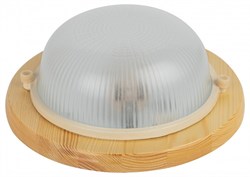 ЭРА НБО 03-60-011 Светильник Кантри дерево/стекло IP54 E27 max 60Вт D220 круглый орех Б0048413 - фото 91874