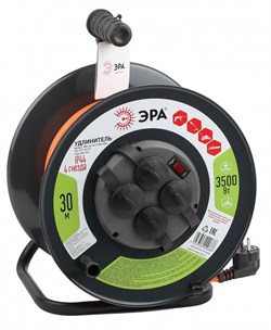 ЭРА RMx-4es-3x1.5-30m-IP44 Удлинитель силовой на металлической катушке c/з 4 гн 30м ПВС 3х1.5 Б0046850 - фото 93053