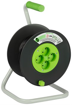 ЭРА Удлинитель силовой GREEN LINE KAT-2x0.75-20m Greenline на катушке пластик 4 розетки без заземления 20м ПВС 2x0.75мм2 Б0065069 - фото 93055