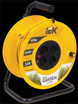 IEK Катушка УК40 с т/з 4 места 2Р/40м 2х1,0 мм2 "Garden" WKP23-10-04-40 - фото 93058