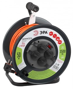 ЭРА RMx-4es-3x1.5-50m-IP44 Удлинитель силовой на металлической катушке c/з 4 гн 50м ПВС 3х1.5 Б0046852 - фото 93073