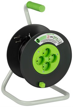 ЭРА Удлинитель силовой GREEN LINE KAT-2x0.75-15m Greenline на катушке пластик 4 розетки без заземления 15м ПВС 2x0.75мм2 Б0065052 - фото 93093