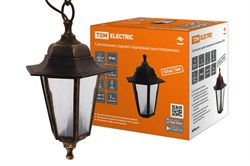 TDM Светильник садово-парковый НСУ 06-60-001 шестигранник, подвес, пластик, расс.пластик, бронза SQ0330-0773 - фото 93619