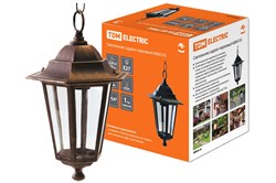 TDM Светильник 6060-15 садово-парковый шестигранник, 60Вт, подвес, бронза SQ0330-0015 - фото 93665