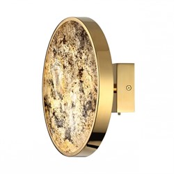 Odeon Light 5079/15WL L-VISION ODL24 зол./серо-бежевый/металл/натур.камень/акрил Настенн.светильн. с переключ.цветов.темпер. LED 15W 3000К/4000K/6000K 5079/15WL - фото 93983