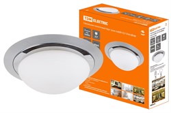 TDM Светильник потолочный Круг хром  2х60Вт E27 IP 44 СП 01 SQ0346-0001 - фото 94329