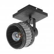 Eglo TURROCK Настенно-потолочный светильник TURROCK, 1Х28W, E27, L160, H225, А310, сталь, серая патина/черн 43444 - фото 94345