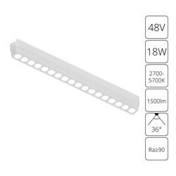 Arte Lamp A2969PL-1WH СВЕТИЛЬНИК ПОТОЛОЧНЫЙ RAPID 48В 18Вт макс 1500лм 2700-5700К 90+ 36° smart A2969PL-1WH - фото 94881