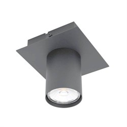 Eglo 99514 Светильник потолочный VALCASOTTO, GU10, 1x4,5W, 1x345lm, L110, B110, H100, сталь, черный 99514 - фото 95168