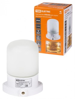 TDM Светильник НПБ400 для сауны настенно-потолочный белый, IP54, 60 Вт, белый, SQ0303-0048 - фото 95872