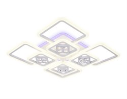 Ambrella Потолочный светодиодный светильник с пультом FA289/4+4 WH белый 820*820*120 (ПДУ РАДИО 2.4G) FA289 - фото 96296