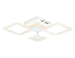 Ambrella Светильник потолочный светодиодный с пультом FA4281/4 WH белый 56W 3000K+6400K/4200K/6400K+3000K 525*525*75 (ПДУ ИК) FA4281 - фото 96298