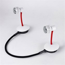 Lussole LOFT Металл/флекс Белый / красный Металл Светильник настенно-потолочный GU10 50W LSP-9818-02 - фото 96304