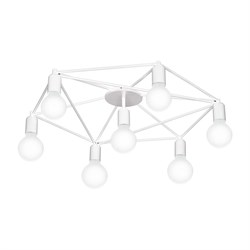 Eglo 97896 Потолочный светильник STAITI, 7х40W (E27), ?760, H140, cталь, белый 97896 - фото 96501