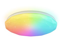 Ambrella Потолочный светодиодный светильник с пультом FZ417 WH белый IP20 46W 3000K-6500K+RGB D380*60 (ПДУ ИК) FZ417 - фото 96593