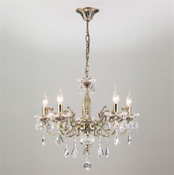 Eurosvet Люстра с хрусталем 3281/5 античная бронза / прозрачный хрусталь 00000063378 - фото 96927