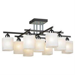 Lussole PROMO 2 Металл Хром / венге Стекло Люстра E14 40W LSL-9007-09 - фото 96928