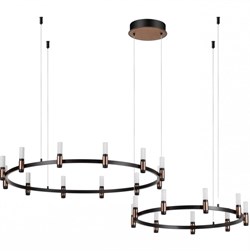 Odeon Light 5009/98LA L-VISION ODL23 385 матовый черный/ ант.бронза/белый/металл/акрил Люстра LED 98W 4000K 2500Лм CANDEL 5009/98LA - фото 97192