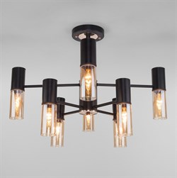 Eurosvet Потолочная люстра в стиле лофт 70125/8 черный a053246 - фото 97277