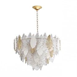 Odeon Light 5052/21 HALL ODL24 507 золото/белый/прозрачный/металл/стекло/фарфор/металл Люстра E14 21*40W LACE 5052/21 - фото 97305