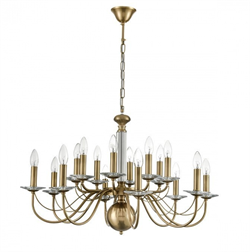 Lumion 8033/16 CLASSI LN24 медь, металл/стекло Люстра подвесная Е14 16*40W 220V INCANTO 8033/16 - фото 97394