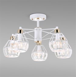 Eurosvet Потолочная люстра с хрусталем 70075/5 белый 00000084041 - фото 98039