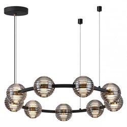 Odeon Light 5041/90L L-VISION ODL24 427 черн./золото/дымчатый/металл/стеко Люстра LED 90W 4000К 7751Лм TRONI 5041/90L - фото 98122