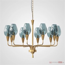 ImperiumLoft Подвесная дизайнерская люстра Viola 10 Синий 102199-26 - фото 98234