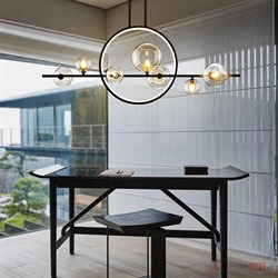 ImperiumLoft Подвесная люстра IONA L HALO 7 black 167515-26 - фото 98303