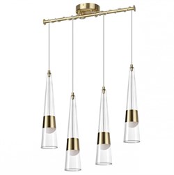 Odeon Light 5043/42L L-VISION ODL24 301 глянц.золото/прозрачный/металл/стекло Люстра LED 42W 3000K 4167Лм LUMP 5043/42L - фото 98405