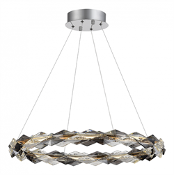 ST LUCE SL6009.103.01 Люстра подвесная Хром/Прозрачно-Дымчатый LED 1*30W 3000K SL6009.103.01 - фото 98630